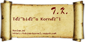 Tóbiás Kornél névjegykártya