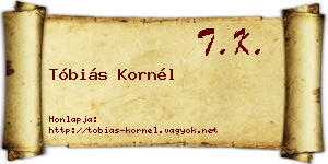 Tóbiás Kornél névjegykártya